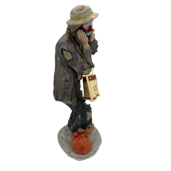 Emmett Kelly Jr The Toothache 9845 Flambro Clown Figurine Box COA 10" Signature - Picture 5 of 11